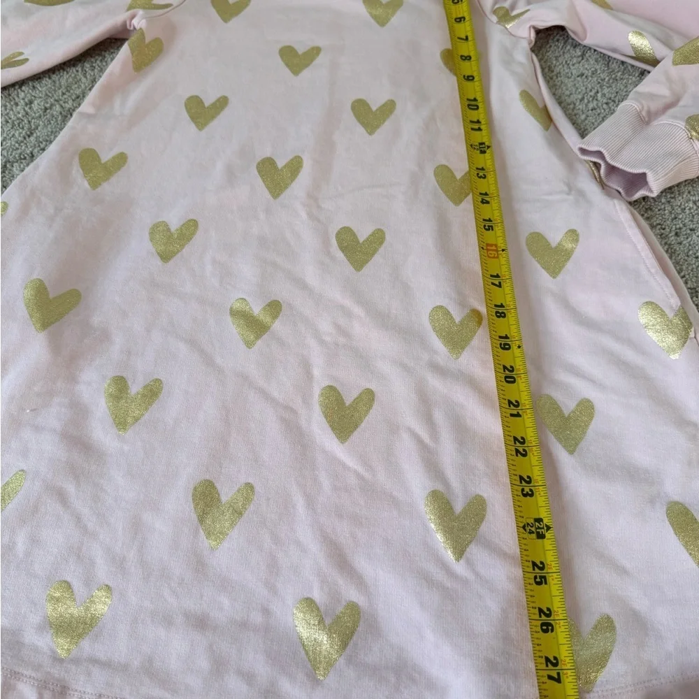 Hanna Andersson Pink and Gold Heart Dress 140/10
